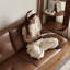 Causeuse-coussin standard en cuir véritable brun-1715846784