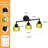 Glausen 3 - Light Black Wall Sconces Bathroom Vanity Lights With Tulip Green Glass Shade
