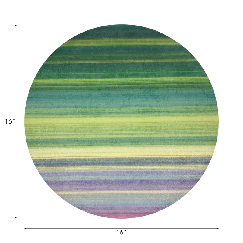 Gradient Greens Pebble 16" Vinyl Placemat, Green