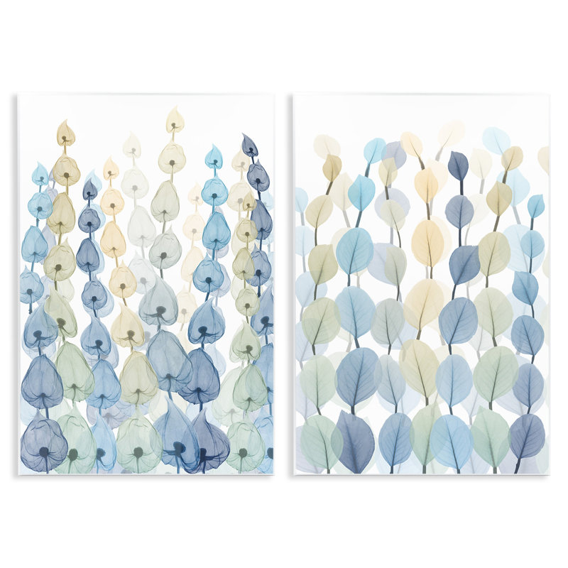 "Seaweed & Ocean Plants", ensemble de 2 plaques murales par Albert Koetsier, H 15 po x l 10 po
