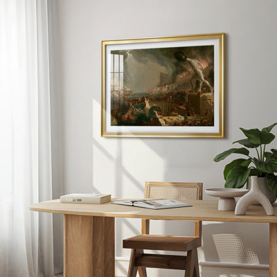 The Course of Empire: Destruction-Thomas Cole-Framed Print with Mat and glass-1836