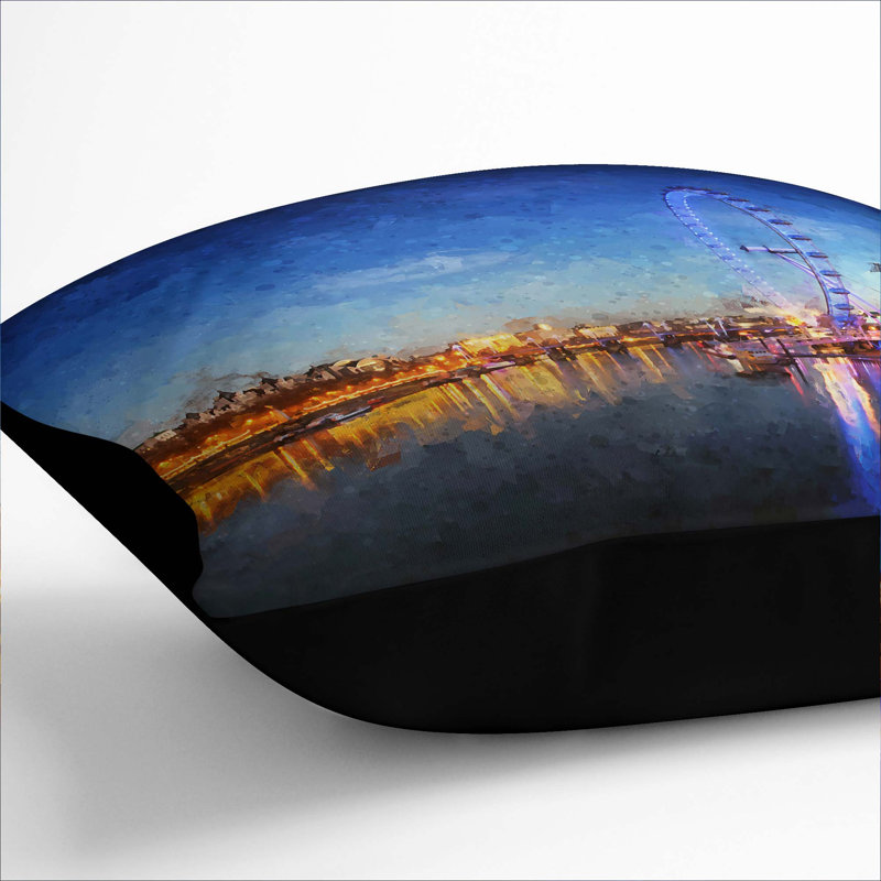 Square Cushion, 55cm H x 55cm W x 20cm D, Black