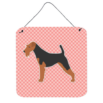 Décoration murale damier terrier gallois
