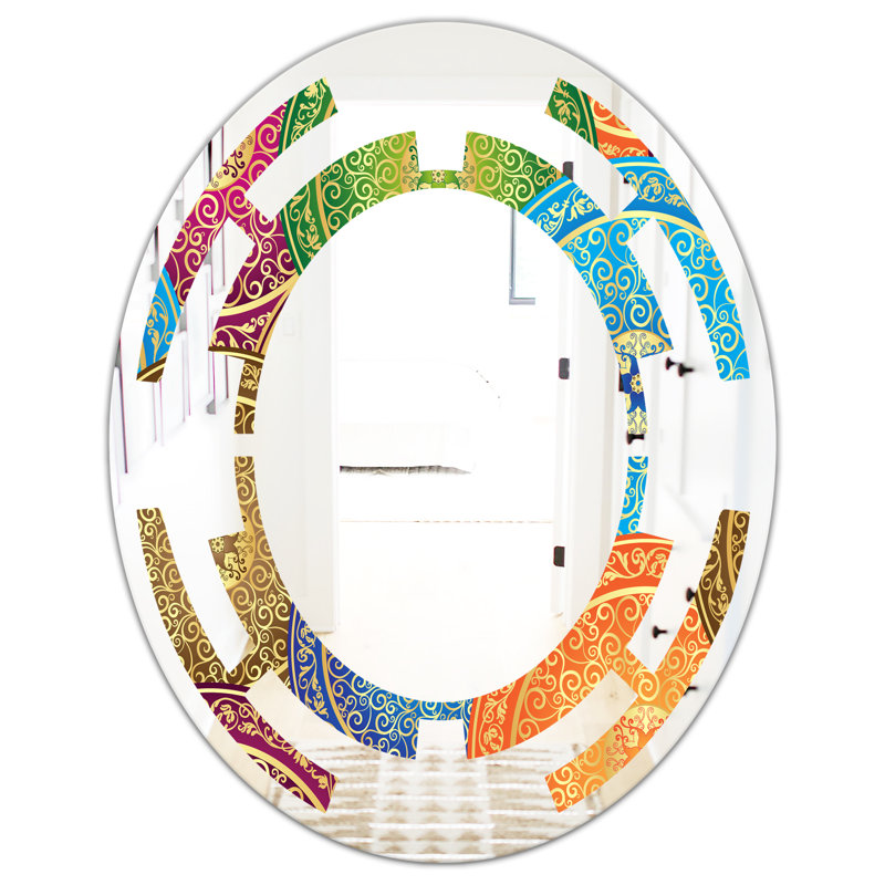 Miroir mural Space Coastal, 31,5 po x 23,7 po, Conception circulaire IV