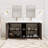 60'' Freestanding Double Sink Bathroom Vanity With Solid Surface Top