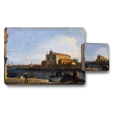 Venice Canal Cityscape Placemat And Coaster Set For Dining Table