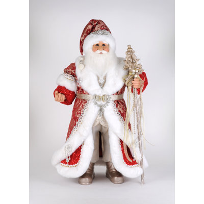Lighted Red Couture Santa