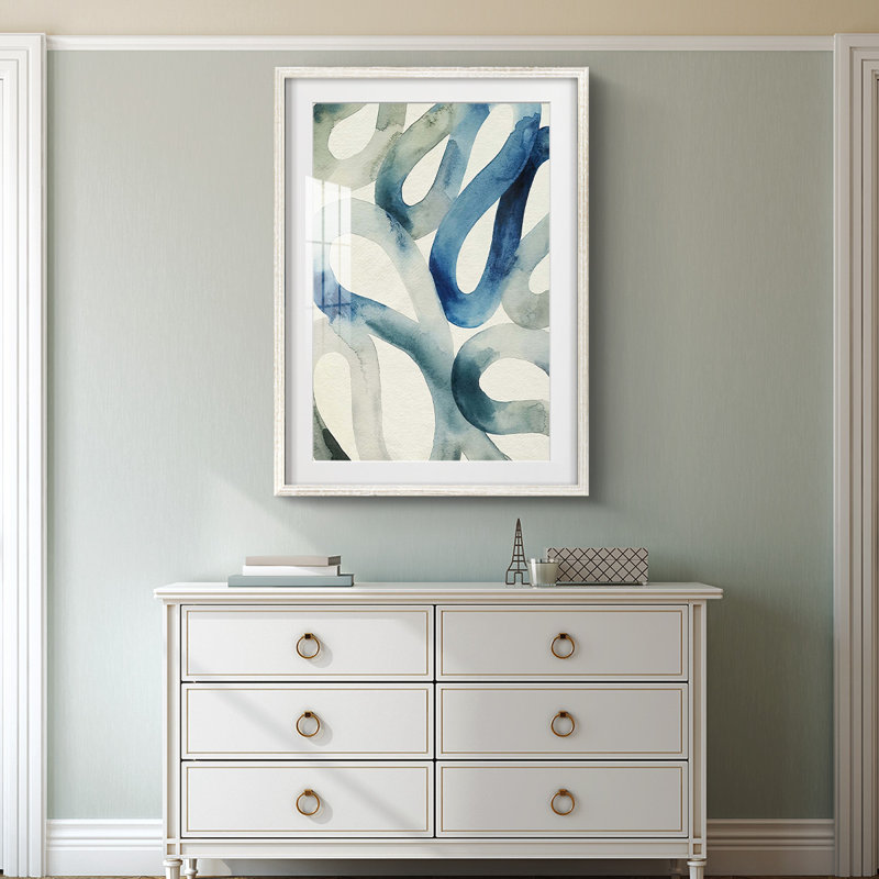 Eau et sable II - Impression encadrée, H 28,5 po x l 20,5 po, Blanc