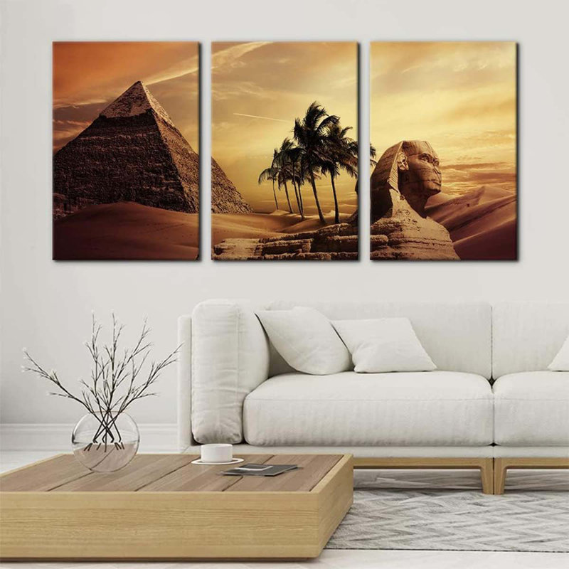 3 Piece Wrapped Canvas Print, 60 cm H x 120 cm W