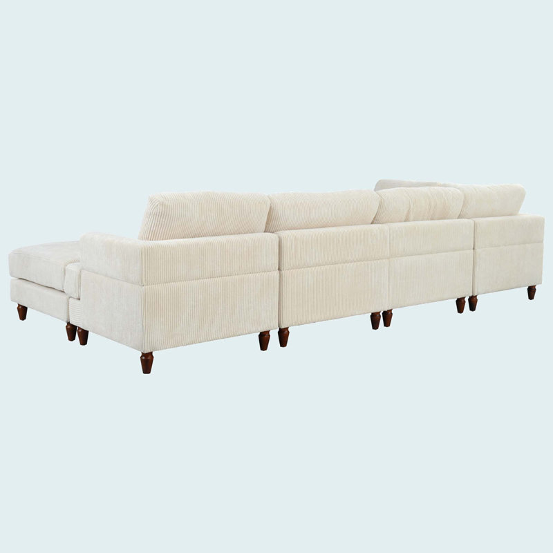 Canapé modulaire Godina, Polyester beige