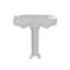 35.4" Tall White Rectangular Vitreous China Pedestal Bathroom Sink with Overflow
