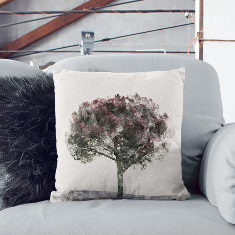 Tree in Tuscany Italy Cushion with Filling, 40cm H x 40cm W x 15cm D