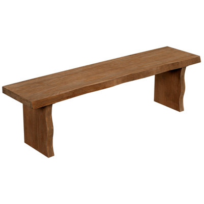 Indoor Pine Dining Bench, 62.9''L Solid Wood Seating, 350lbs Weight Capacity, Fits 3 People for Kitchen, Dining Room  Living Space