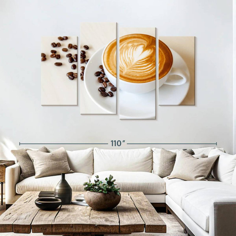 Cœur de Yarlin sur un café, H 54 po x l 84 po