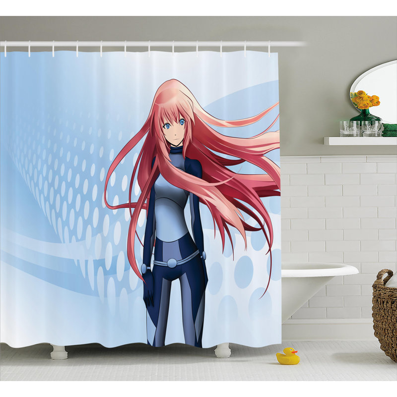 Rideau de douche simple futur anime décoration, l 69 po x L 75 po