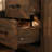 17.7" W Rustic 2-Drawer Nightstand with Wood-Grain Finish-561301463