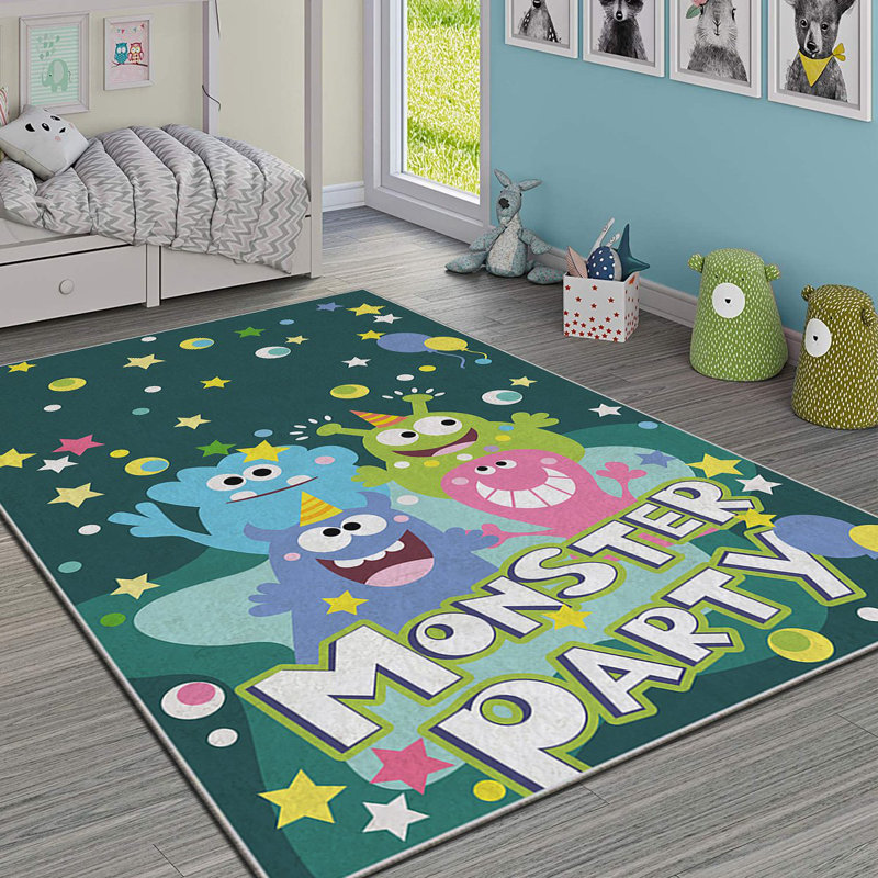Tapis luxueux en polyester, 5,2 x 7,5 pi | Éponge stratifiée anti-dérapante 740 g / m² pour plus de durabilité | Antibactérien, facile à nettoyer, lavable à la machine à 86 ° F, superbe impression numérique sur tissu de velours
