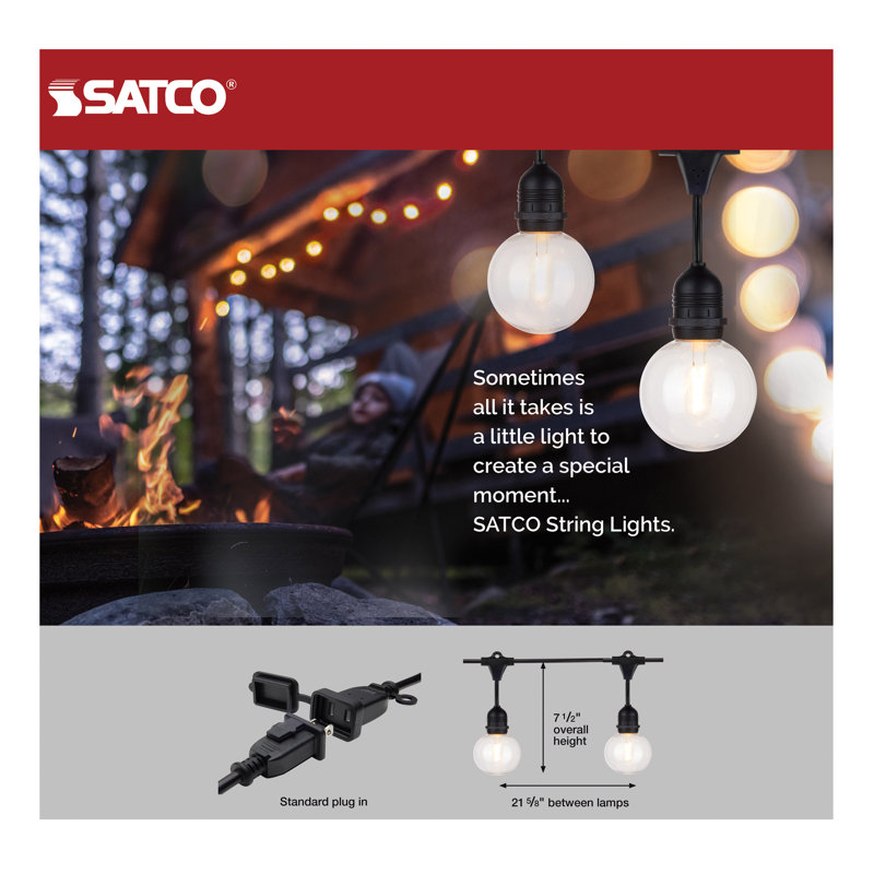 Kelvina Indoor / Outdoor 12 - Bulb 288 in. Plug-in LED Globe String Light