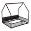 Lit maison avec rangement, lit double en bois de pin, chambre de ferme moderne