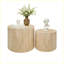 Ensemble de 2 tables basses gigognes rondes modernes, tables d'appoint en bois avec pieds antidérapants pour petits espaces, aucun assemblage requis