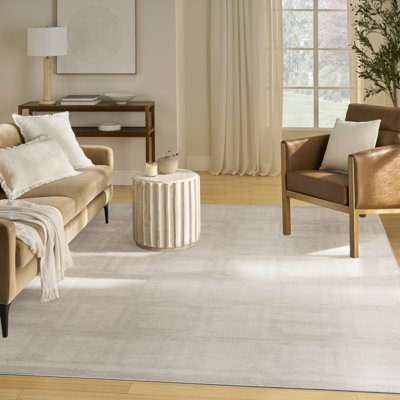 Ebern Designs Reimann Ivory Modern Indoor Rug
