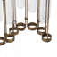 Vase en verre avec cadre en fer bronze - 17,5 x 2 x 14 po