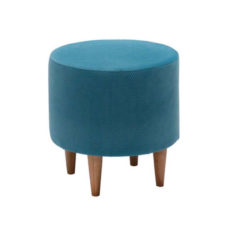 Repose-pieds Harlequin, Bleu 100% polyester