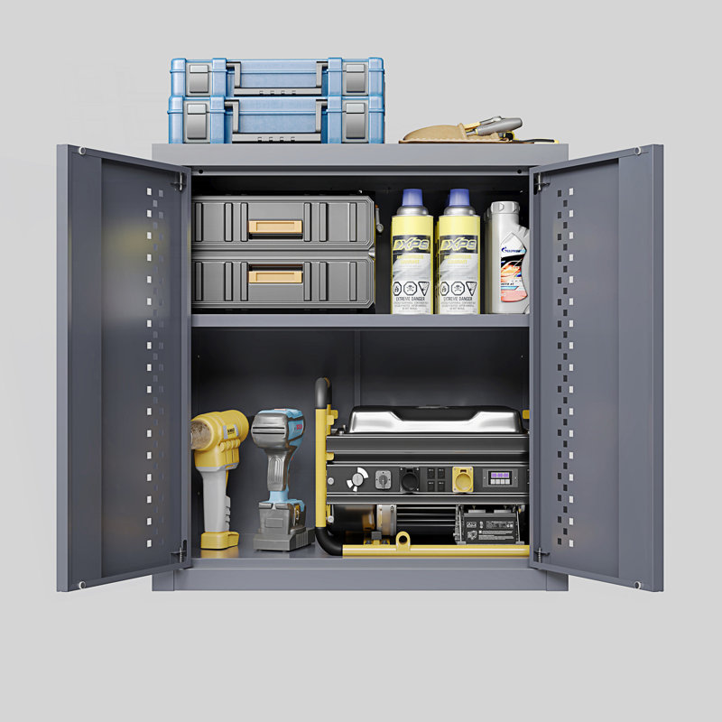 Armoire de rangement murale en métal avec porte