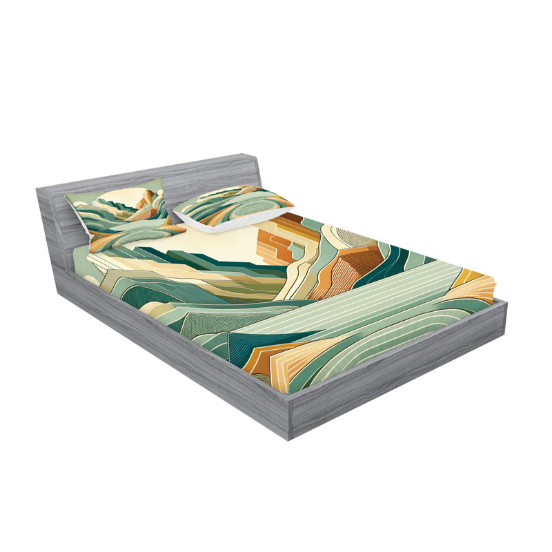 Microfiber Sheet Set, Queen Sheet Set with 2 Pillowcases