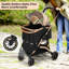 Poussette pour animaux 3 en 1 avec support amovible pour chiens et chats
