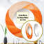 Tangerine Twist Spriral I - miroir unique à spirales abstraites, grand miroir mural rond moderne, impression d'art en métal-99621300