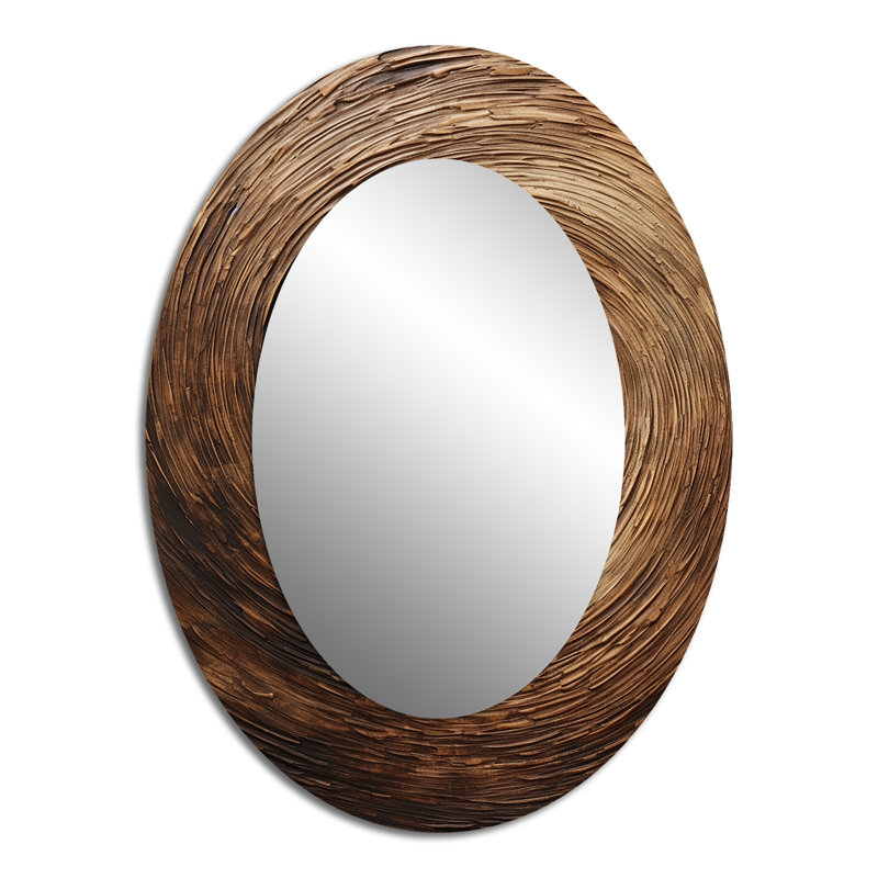 Miroir mural brun moderne, 40 po x 30 po