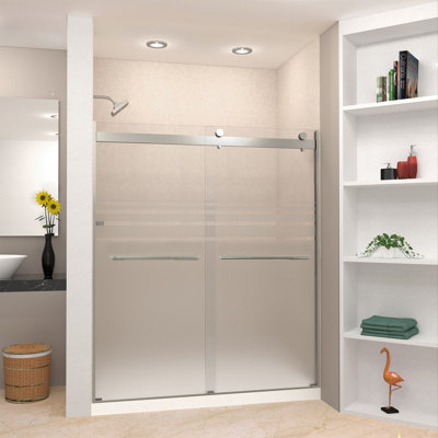 Porte de douche sans cadre avec technologie TruMotion (l 56 po x H 70 po)