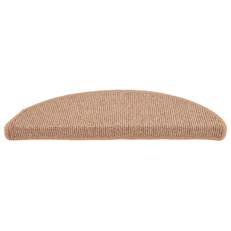 Beaty Non-Slip Stair Tread, Light Brown, Semi-Circle 17cm x 56cm