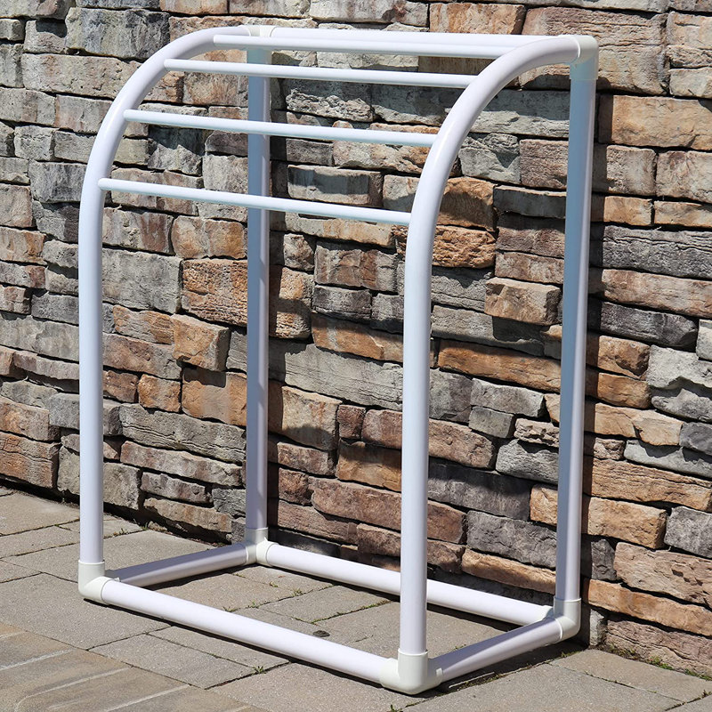 Porte-serviettes sur pied Charlbury, Blanc