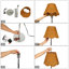 Lampe sur pied en rotin 61 po