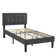 Kempst Upholstered Platform Bed Frame/Mattress Foundation with Height Adjustable Headboard