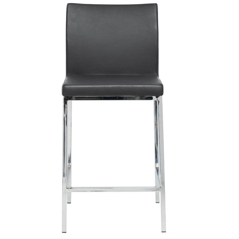 Kunze Jersey Bar & Counter Stool, Bar Stool (29.5" Seat Height), Black