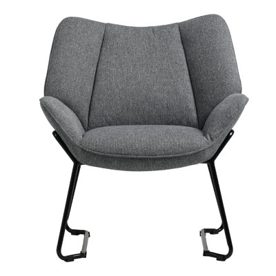 Upholstered Linen Lounge Chair