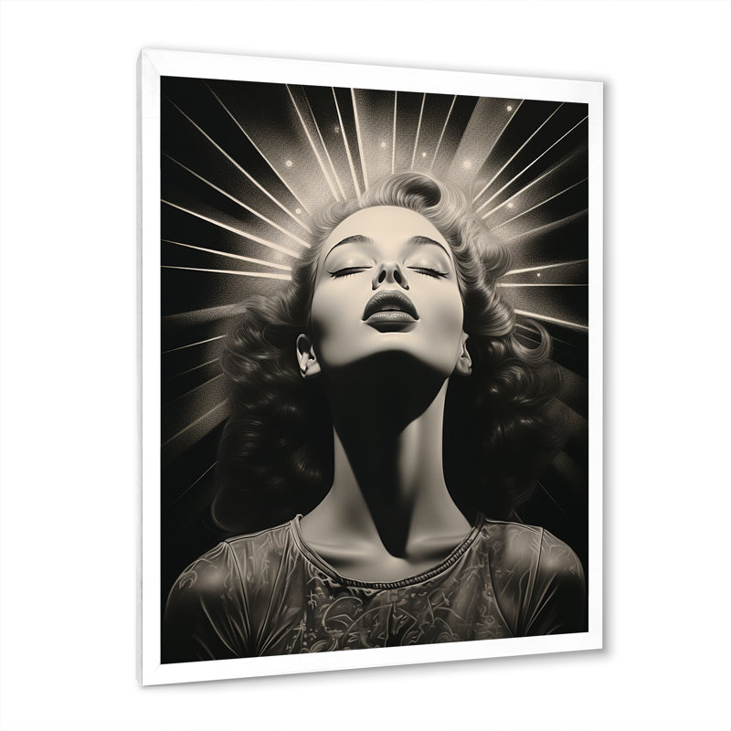 Spiritual Insight V sur toile, H 32 po x l 24 po x P 1 po, Cadre photo blanc