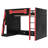 Modern Loft Bed With Light Computer Desk, Bookcase And Entertainment Center-700262450-676133798