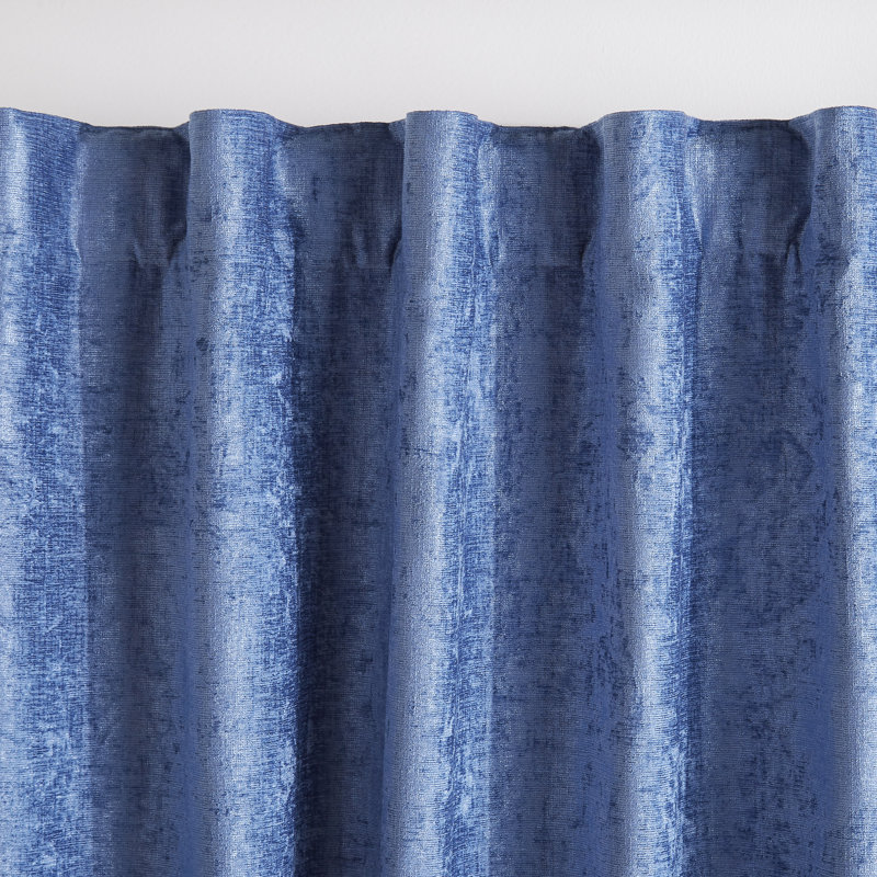 Panneau de rideau filtrant Lauren Ralph Lauren Jenkins, Bleu ardoise, L 50 po x L 84 po