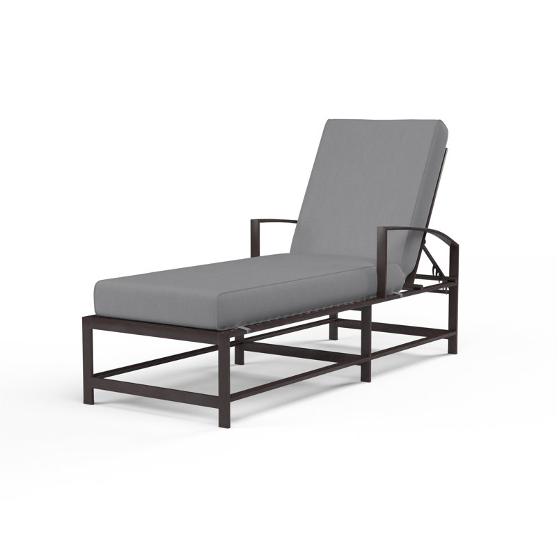 La Jolla Outdoor Chaise Lounge, Canvas Granite Sunbrella®
