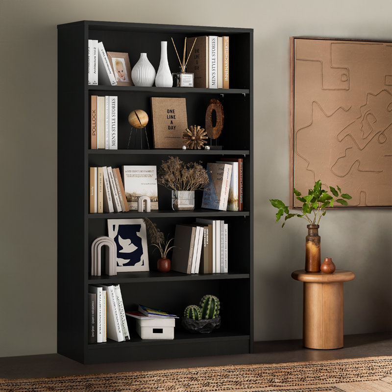 Bibliothèque standard Cremorne, Noir, (5 tablettes) H 60 po x l 33 po x P 12 po