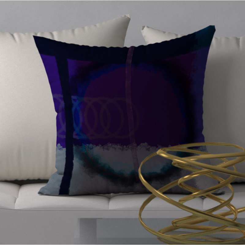 Abstract Reversible Throw Pillow, 18" H x 18" W