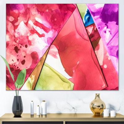 «Red Mauve», art mural moderne sur toile