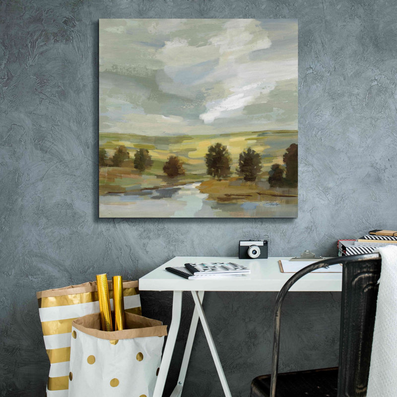 «Country Landscape» par Silvia Vassileva, art mural sur toile, H 26 po x l 26 po x P 1,5 po