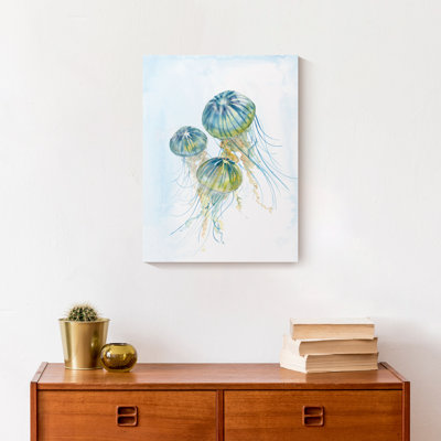 Jellies At Play, toile encadrée flottante