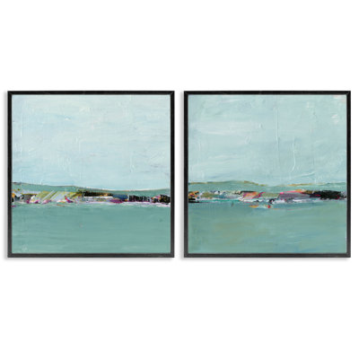  «Abstract Sea Distant Cliff», ensemble de 2 giclées par Ethan Harper