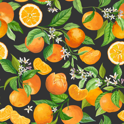 Hermina Seamless Fruit Background by AnnaSivak - Wrapped Canvas Painting